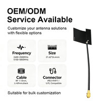 Antena Interna FPC de Doble Banda 2.4G 5.8G AX3000 con Interfaz U.FL MHF1 y Adhesivo 3M para Router, Hub y Hogar Inteligente IoT