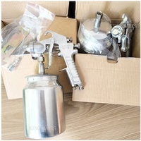 Pistolet pulvérisateur de peinture à émulsion W77S W77 W-77 W-77S 2.0mm 2.5mm 3.0mm à aspiration haute pression pour apprêt et peinture au latex