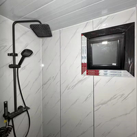 20 pieds 40 pieds extensible préfabriqué en acier conteneur maison anti-ouragan Portable préfabriqué Villa 2 écoles centres commerciaux sous-sols