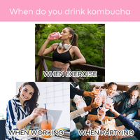 Kombucha à la saveur de pêche en marque privée, 10 sachets, thé probiotique pour la santé équilibrée du corps