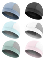 Gorra de malla transpirable con logo personalizado, ligera, de secado rápido, deportiva, para hombre y mujer, gorro de ciclismo refrescante, gorro tipo bandana para casco.