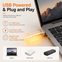 Lampe d'ambiance LED portable pour l'intérieur de la voiture, vente en gros, OEM personnalisé, mini lampe USB pour la décoration du tableau de bord et de la cabine du véhicule