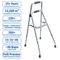 Déambulateur pliant en aluminium pour soins à domicile, réglable en hauteur, pour personnes âgées et handicapées, équipement de réadaptation, usine OEM ODM