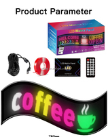 USB Plug & Play Flexibles LED-Autoschild, APP & Fernbedienung RGB LED-Matrix für Auto- und Ladendekoration