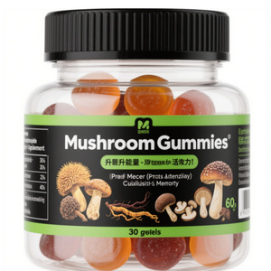 OEM ODM Hongo Gummies Hongo Nootropic Cerebro Suplemento para veganos LEONS MANE REISHI CHAGA - Product Image 1
