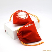 Sac à cordon en velours, pochette à bijoux, logo personnalisé, vente en gros, sacs cadeaux en vrac, emballage pour bagues, boucles d'oreilles, colliers, usine OEM