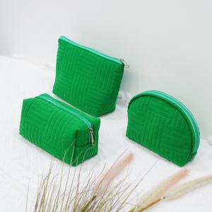 Eco Friendly Makeup Organizer Brush <b>Storage</b> Box Terry Cosmetic <b>Bags</b> 5 Size Avail Green Color - Product Image 4
