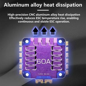 30x30mm 60A 4-in-1 BLHeli32 ESC Support Dshot1200 3-6S Lipo Built-in 5V BEC For FPV Racing & Freestyle RC <b>Quadcopter</b> <b>Drone</b> - Product Image 6
