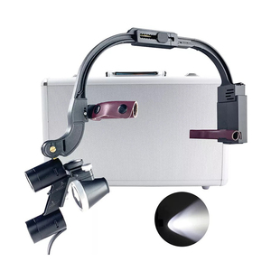 Dokter Gigi lampu depan LED bedah teropong binokular bando pembesar kecerahan Spot lampu depan dapat disesuaikan 3.5X 2.5X - Product Image 1