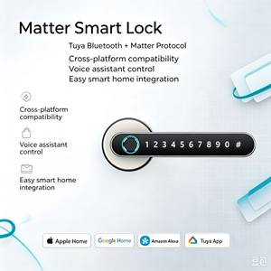 Serrures intelligentes Matter, <span class=keywords><strong>serrure</strong></span> de porte à empreintes digitales, compatible avec Apple <span class=keywords><strong>HomeKit</strong></span>, pour <span class=keywords><strong>serrure</strong></span> de poignée de porte TUYA APP - Product Image 1