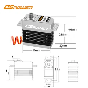 Servo numérique étanche à grande vitesse avec engrenage métallique, servo 25kg ou 35kg, pour voiture rc, bras 25t, pour moteur à jet