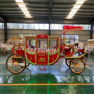 Carruaje Real Eléctrico de 4 Ruedas para Bodas y Eventos, Vagoneta Tirada por Caballos, Color/Tamaño/Asientos Personalizables - Product Image 5