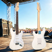 Best Selling China Factory Cheap ST Electric Guitar Poplar Body Maple Neck ST Electric Guitar for Beginner