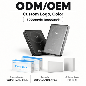 OEM/ODM พาวเวอร์แบงค์ไร้สายแบบแม่เหล็กขนาดพกพา ความจุ 5000mah 10000mAh สำหรับโทรศัพท์มือถือ  รับผลิตตามสั่ง - Product Image 1
