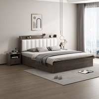 Lit plateforme minimaliste moderne en bois massif 18m/15m, luxe léger, double, rembourré, tatami, fabriqué en Chine BSC-009