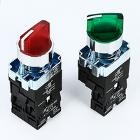 YIJIA Interrupteur à bouton poussoir rotatif à flèche LED étanche 12V 24V en acier inoxydable 22mm XB2