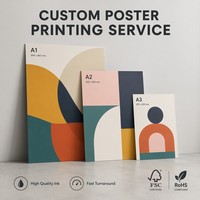 Service d'impression d'affiches professionnel sur papier couché FSC/carton duplex, impression publicitaire de haute qualité, affichage mural, encre RoHS