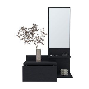 Floating Hallway Cabinet Lowell Black <b>Wall</b> <b>Shelf</b> Living Room <b>Storage</b> - Product Image 2