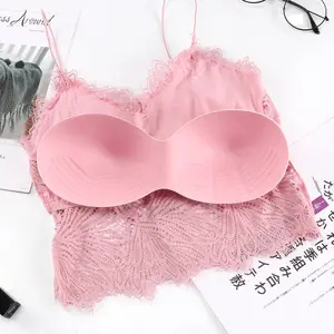 Almohadillas de flores de encaje de alta calidad para mujer, Bralettes extraíbles, sujetador acolchado deportivo sin costuras para niñas - Product Image 5