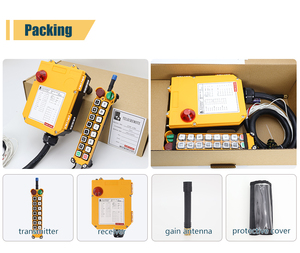 F24 433/868/915Mhz duy nhất tốc độ IP65 không thấm nước công nghiệp phổ cẩu không dây Transmitter <span class=keywords><strong>Receiver</strong></span> điều khiển từ xa - Product Image 6