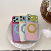 Coque Premium 2-en-1 Bicolore Compatible iPhone 17 Pro Max 16 avec Anneau Magnétique Style Donut Anti-Chute