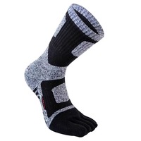 Chaussettes à cinq doigts pour hommes, en pur coton, anti-odeur, chaussettes à bout rond, absorbant la transpiration, respirantes, chaussettes de sport pour adultes
