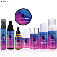 Kit d'emballage pour perruque en dentelle Wanmei, spray teintant capillaire imperméable, contrôle des bords, dissolvant de colle pour dentelle, colle capillaire de haute qualité, adhésif pour perruque en dentelle