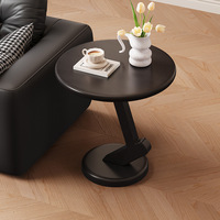 Mesa Auxiliar Plegable de Madera Maciza para Café, Mesa Auxiliar Moderna para Sofá, Mueble Compacto para Sala de Estar, Balcón o Apartamentos Pequeños