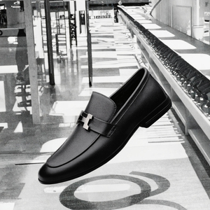 Người Đàn Ông Của Giản Dị Kinh Doanh Giày Đế Top Layer Da Bò Giày Da Với Vòng Toe Slip-On Đóng Cửa PU Đế Cho Mùa Xuân Và Mùa Hè - Product Image 3