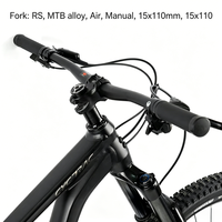 Vélo de montagne à suspension intégrale, fourche à air MgAl, amortisseur arrière à air DNM, M6100-12S, frein à disque hydraulique 4 pistons, pneu professionnel MAXXIS