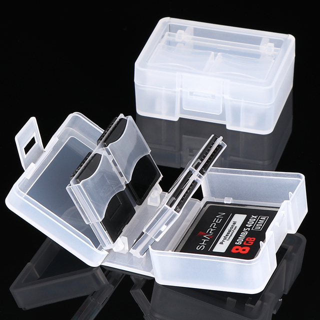 SUNSHING Multi Plastic Memory Card Case Portable SD CF Card Holder 8 Slots SDHC SDXC SD Card Protector Compact Flash Storage Box