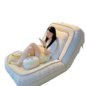 折りたたみ式ソファベッド モダンデザイン 大型 リラックスソファ ビーズクッション ファブリック 低反発 シングル 調節可能 ソファベッド - Product Image 2