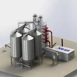 500T-12000T Grain Storage Silo With Drying System For Maize Corn Rice Wheat Soybean