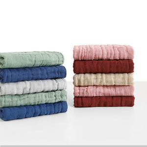 Qidou – bavoir en gaze pour bébé, 30x30cm, en pur coton, couleur unie, doux et respirant, serviette pour nourrissons, pour l'alimentation - Product Image 3