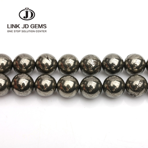 Venta al por mayor DIY facetado cuentas de piedras preciosas de 3-16MM tamaño de selección <span class=keywords><strong>jaspe</strong></span> Natural cuentas redondas de pirita para la fabricación de joyas - Product Image 6