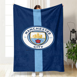 Couverture en flanelle douce à faible MOQ avec logo des clubs de football du Real Madrid, du Manchester City et du Liverpool, 280 g/m² - Product Image 4