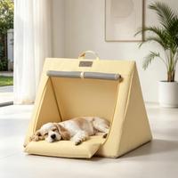 Tente pour animaux de compagnie Yongbao Milk Yellow, lit pour chien en tissu Oxford sergé épaissi, cadre en fer, détachable, pliable, respirant, antidérapant, fabrication usine