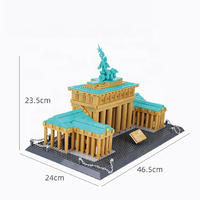 Pc Petits blocs de construction de particules ensembles modèle jouet décoration de la maison Berlin Porte de Brandebourg brique jouets Bâtiments célèbres endroit pittoresque