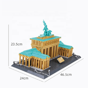Juegos de bloques de construcción de partículas pequeñas para PC, modelo de juguete, decoración del hogar, puerta de Berlín Brandeburgo, juguetes de ladrillo, edificios famosos, lugar escénico - Product Image 4