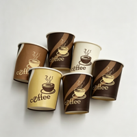 Gobelet en papier jetable biodégradable à paroi simple avec logo personnalisé pour café et thé