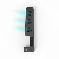 KJH pour PS5 UHD / DE pour PS5 Slim console de jeu ventilateur de refroidissement USB arrière 3 ventilateurs plus frais accessoires de jeu système de refroidissement