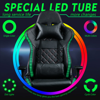 VANBOW-Repose-pieds inclinable RVB de luxe moderne pour jeu PC, chaise de jeu pour gamer