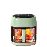 Mini friteuse à air 4,5 L avec panier transparent et écran tactile LED pour appartement et dortoir