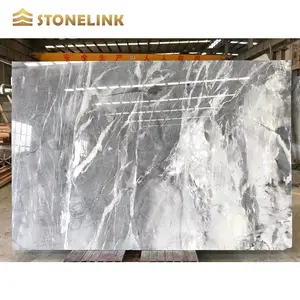 Azulejo gris de alta gama para suelo de pared, piedra gris, mármol, piedra, losa, suelo, gris espacial, escalones de escalera