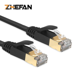ZHEFAN fabrika fiyat kedi 7 tipi düz FTP cat6A lan ağ kablosu düz cat5E kablo OEM ODM RJ45 ağ kablosu 8P8C yama kablosu - Product Image 2