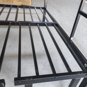 Lits superposés en métal taille Queen avec <span class=keywords><strong>lit</strong></span> gigogne double, idéal pour les adultes, chambre à coucher, appartement, gain de place, montage facile - Product Image 4