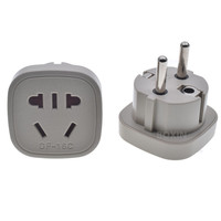 Adaptateur de prise Convertisseur de voyage Chinois vers Russe avec protection de sécurité Porte Allemagne, France, Corée du Sud Prise de voyage DF-16C