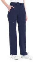 Pantalon de gommage Cargo à jambe droite pour femme 5 poches 87% Nylon 13% Spandex Rayonne Tricoté Stretch Yoga Pantalon