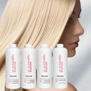 Private Label 250ml 1000ml herbal organic straight hair cream repair anti-drying keratin hair treatment for salon