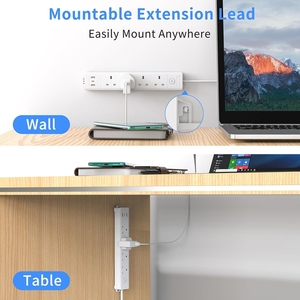 Anh mở rộng chì với khe cắm USB, 4 cách ổ cắm cắm mở rộng với 2 Meter mở rộng dây Switched <span class=keywords><strong>Power</strong></span> Strip cho nhà văn phòng - Product Image 4